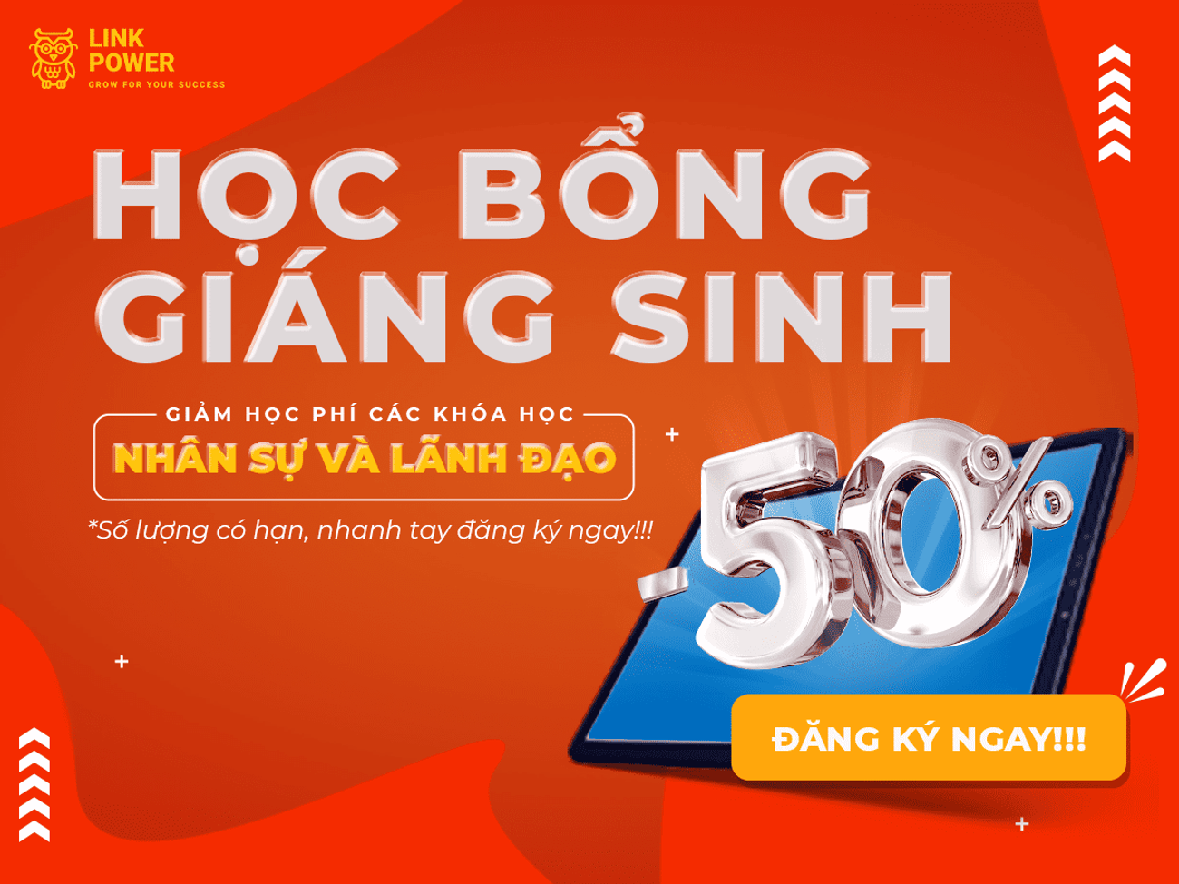 CHƯƠNG TRÌNH HỌC BỔNG GIÁNG SINH - GIẢM 50% HỌC PHÍ CÁC KHÓA HỌC