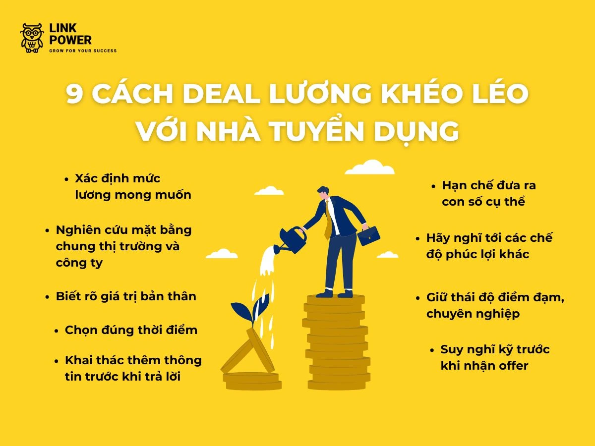 9 cách deal lương khéo léo với nhà tuyển dụng