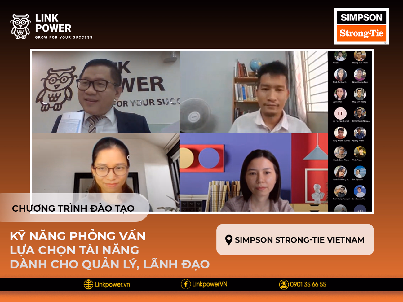 CHƯƠNG TRÌNH ĐÀO TẠO "KỸ NĂNG PHỎNG VẤN CHỌN LỰA TÀI NĂNG DÀNH CHO QUẢN LÝ, LÃNH ĐẠO" TẠI SIMPSON STRONG-TIE
