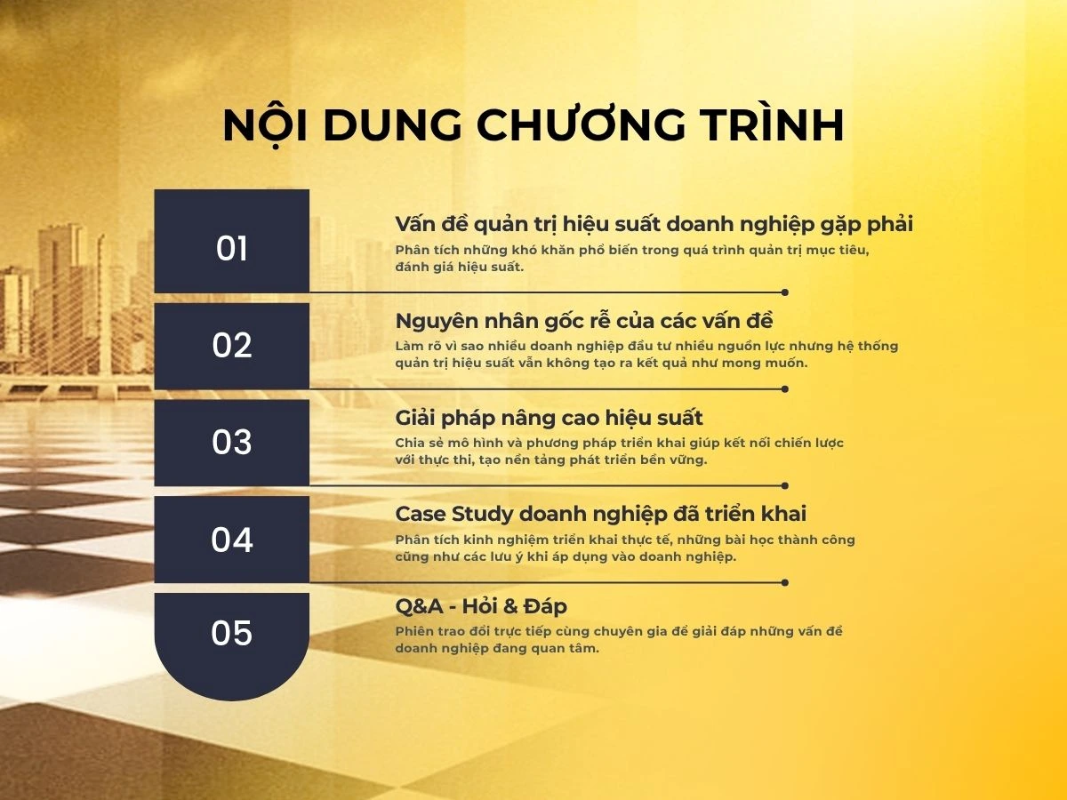 Nội dung hội thảo giải pháp quản trị hiệu suất