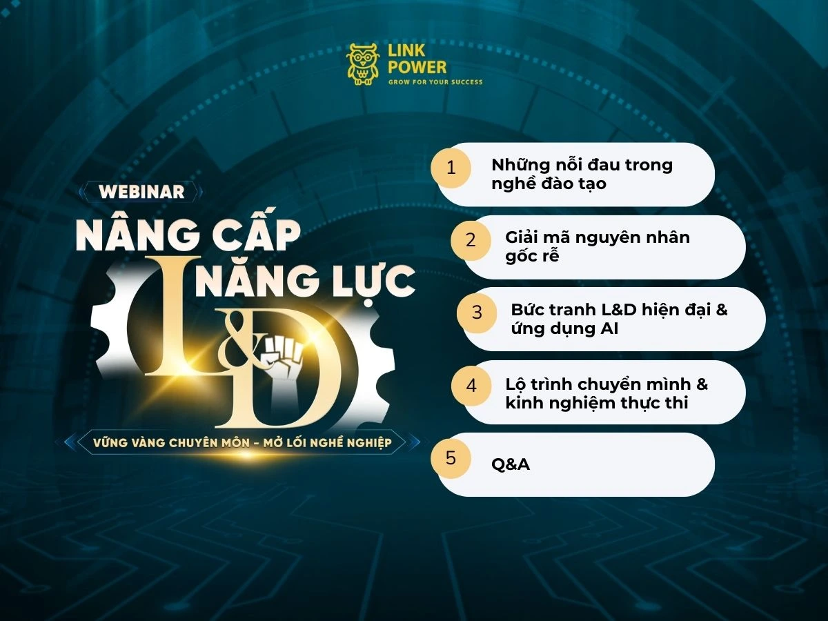 nội dung Webinar NÂNG CẤP NĂNG LỰC L&D